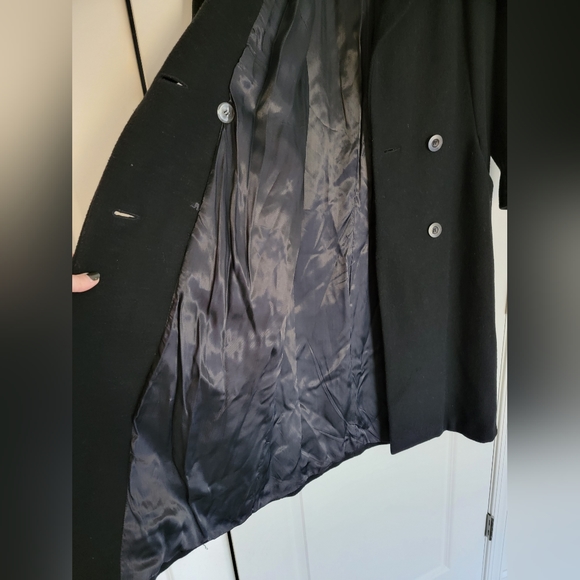 Vintage DONNY BROOK WOOL COAT JACKET DOUBLE BREASTED BUTTON UP LONG SIZE 10P - Picture 4 of 16